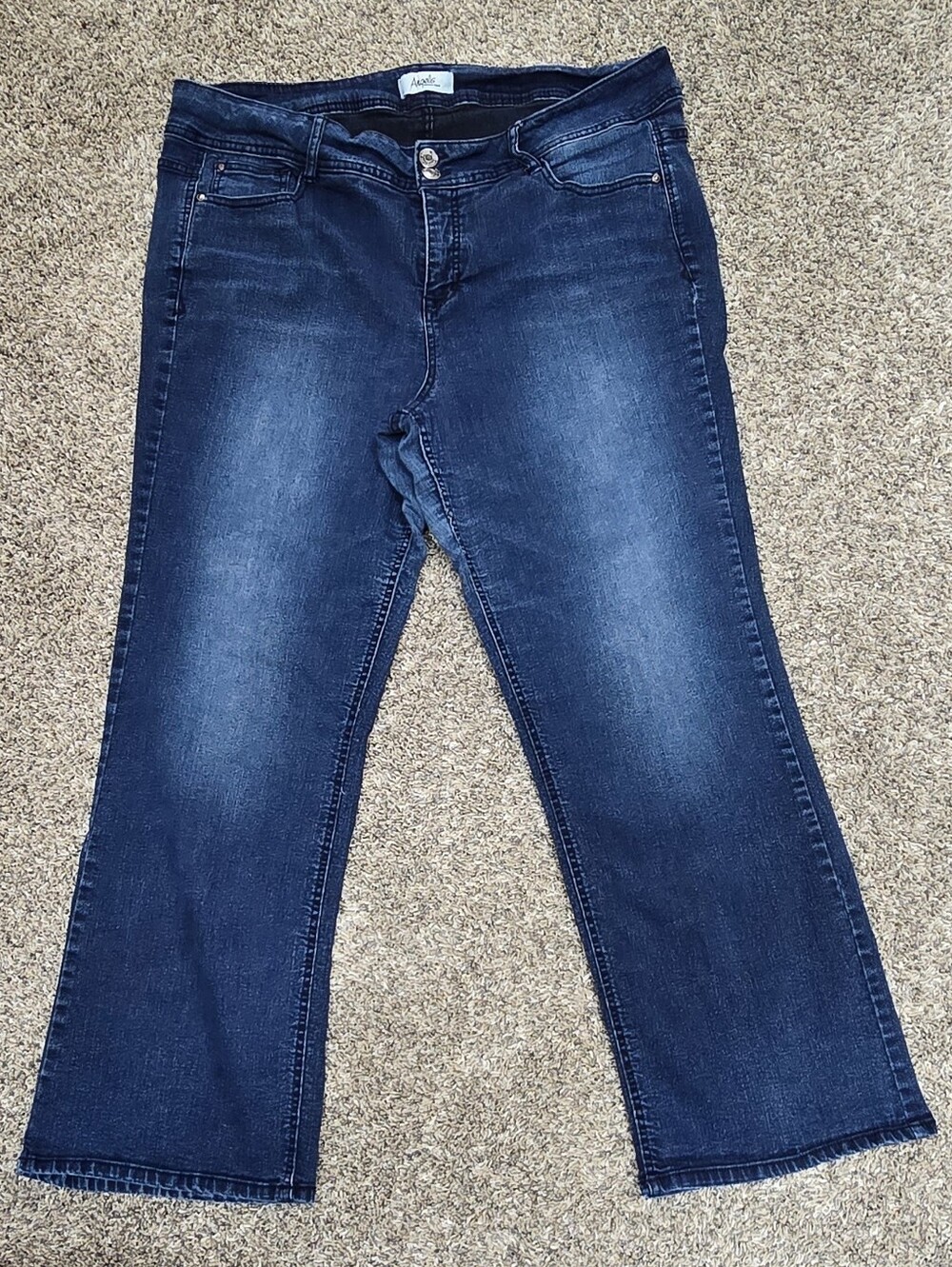Angels Forever Young Bootcut Jeans Women's 22W Dark Wash Stretch Denim - Picture 1 of 7